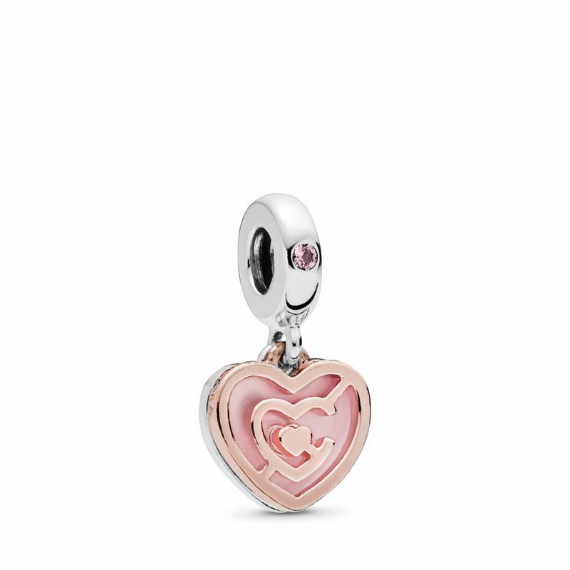 Pandora Rose™ Path To Love Charm - Pandora Rose/Sterling Silver/Enamel/Crystal - Canada | OB8013BD